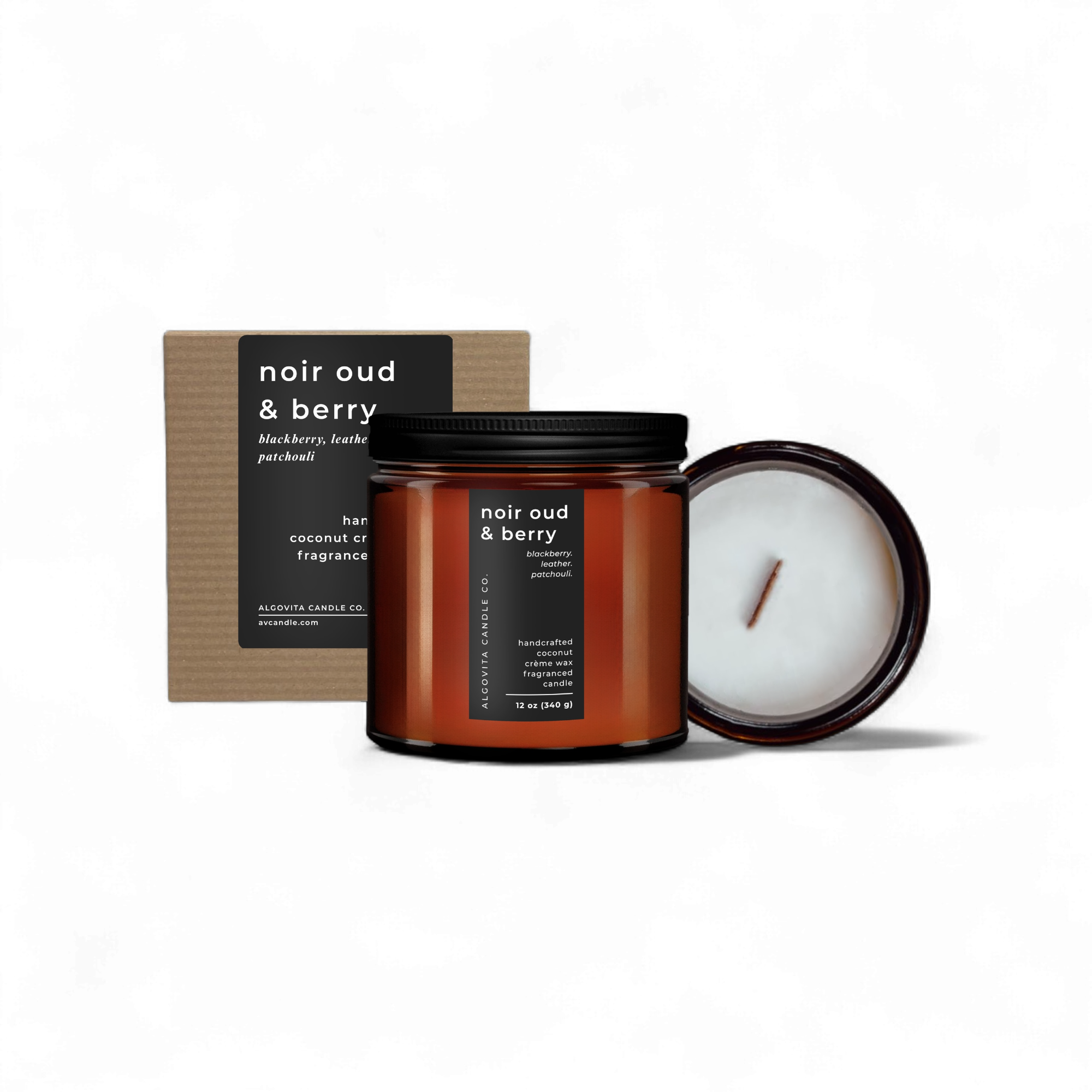 Noir Oud and Berry Coconut Crème Wax Scented Candle