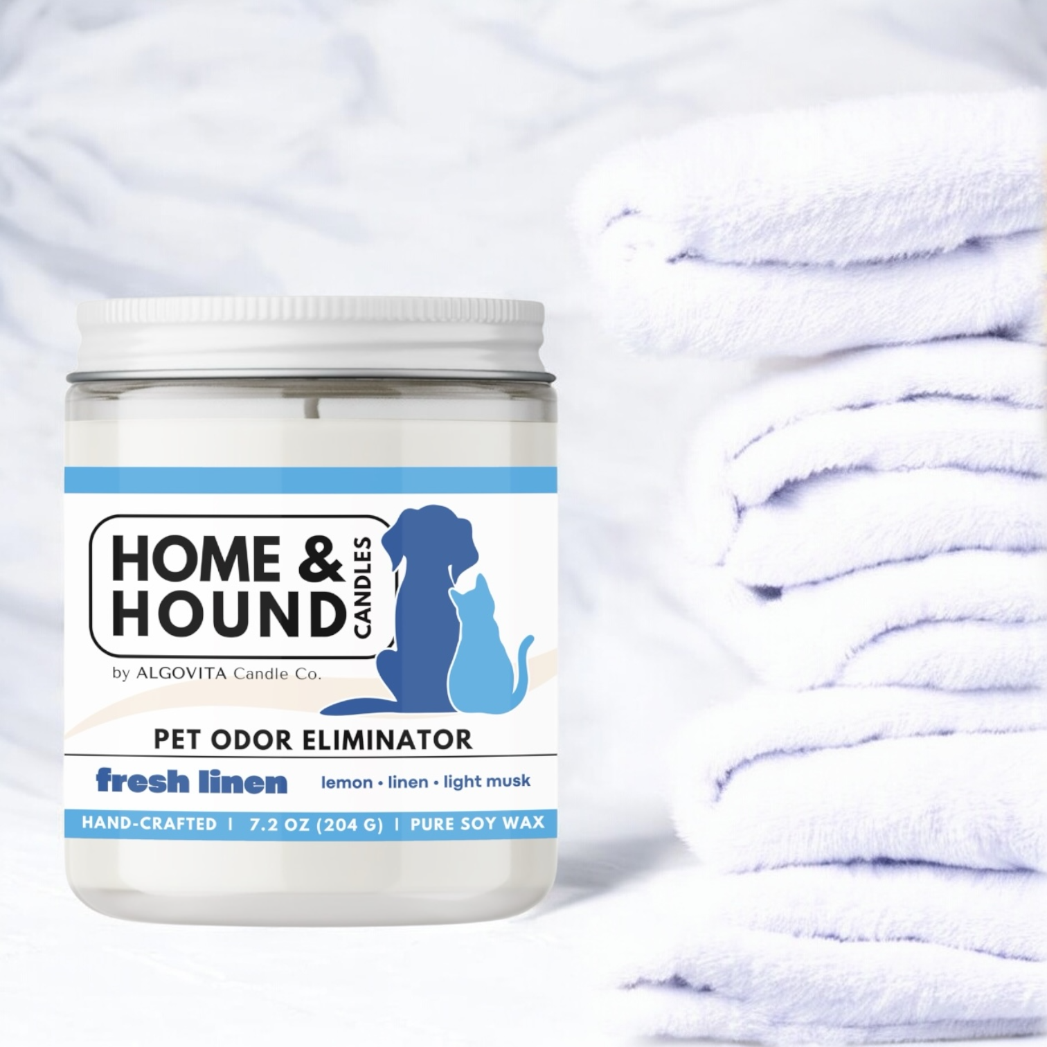 Fresh Linen Pet Odor Eliminator Candle