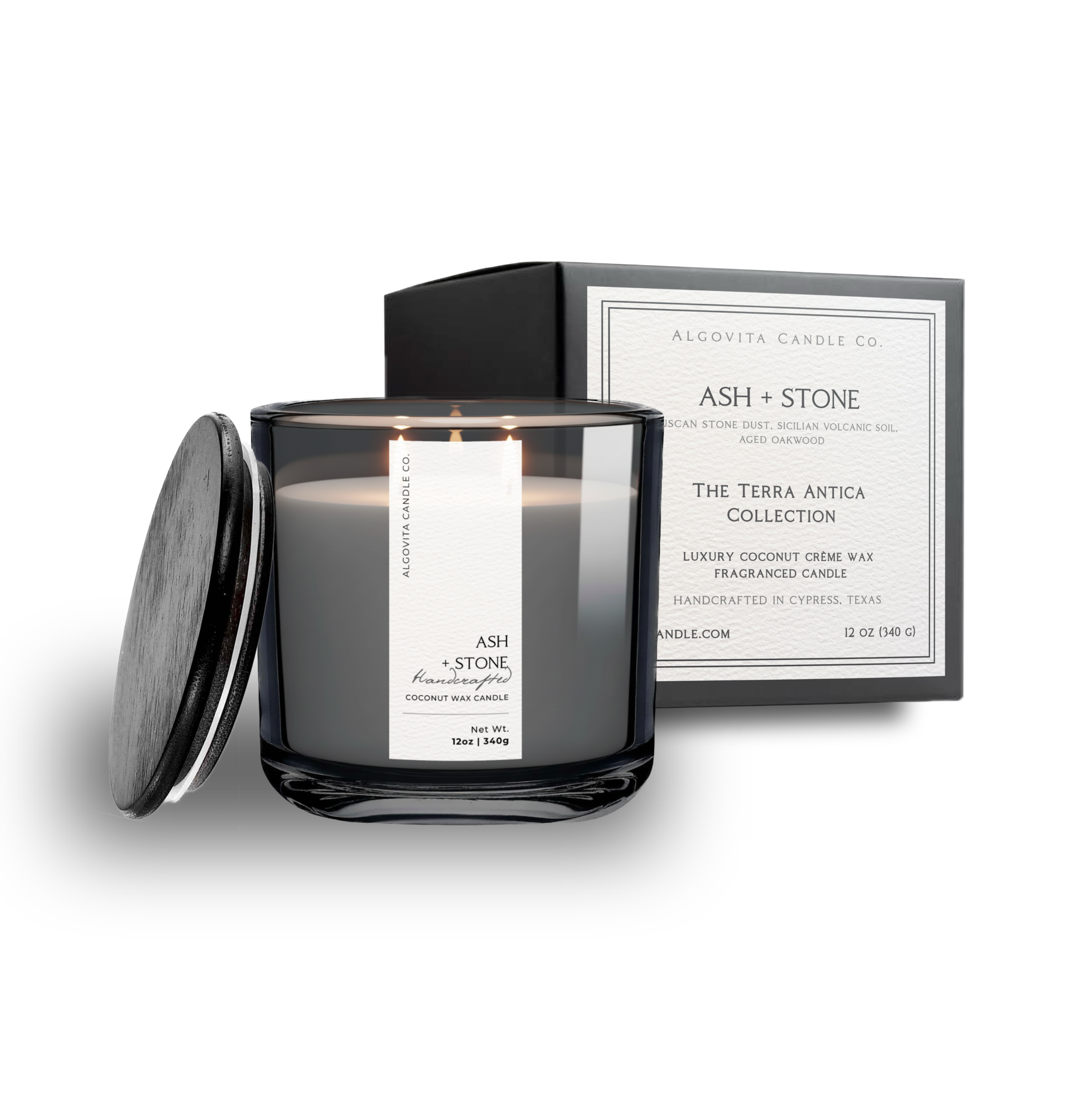 Algovita Ash + Stone Luxury Coconut Crème Wax Candle