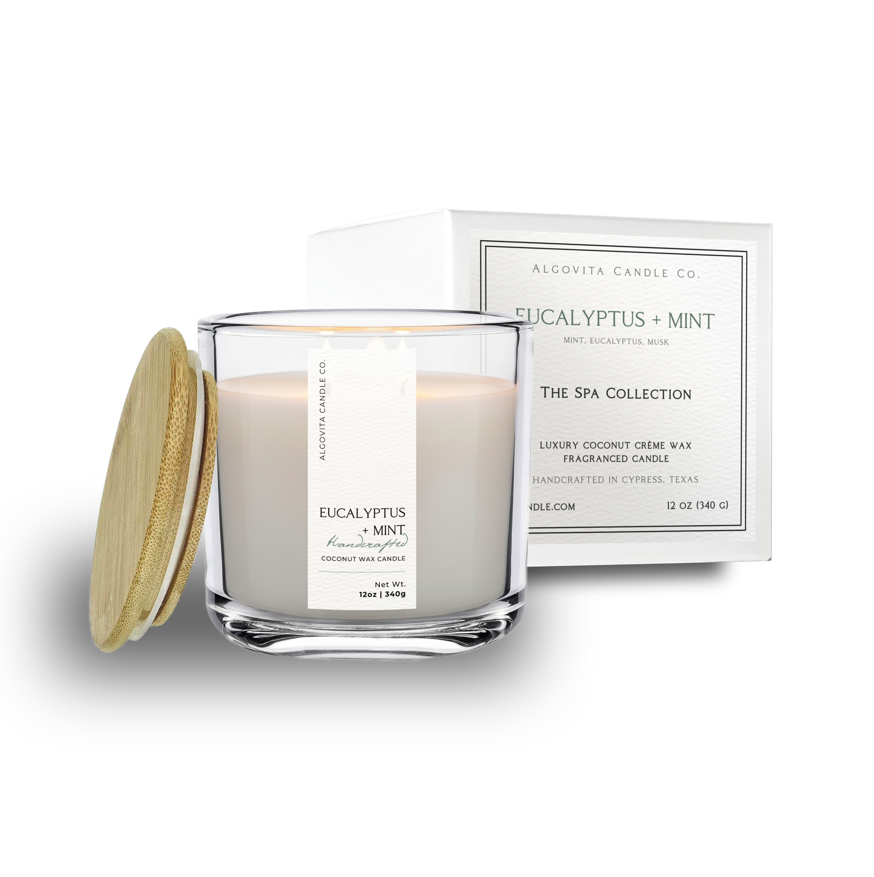 Algovita Eucalyptus + Mint Luxury Coconut Crème Wax Candle