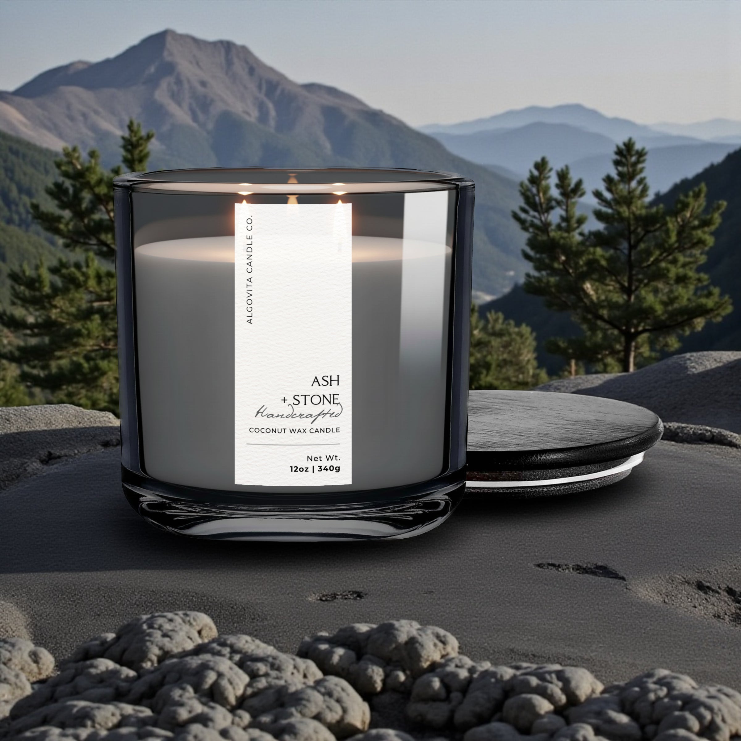 Ash + Stone Coconut Wax Scented Candle