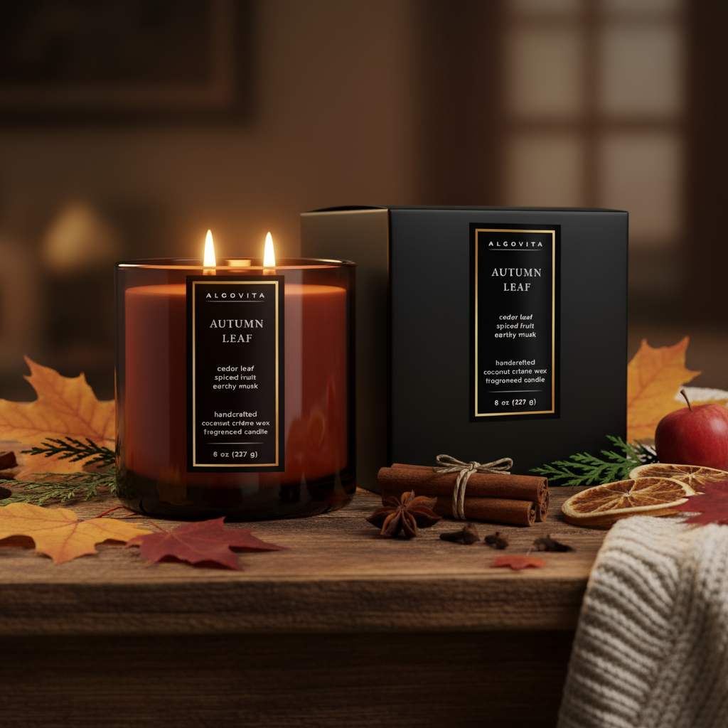 Autumn Leaf Coconut Crème Wax Scented Candle