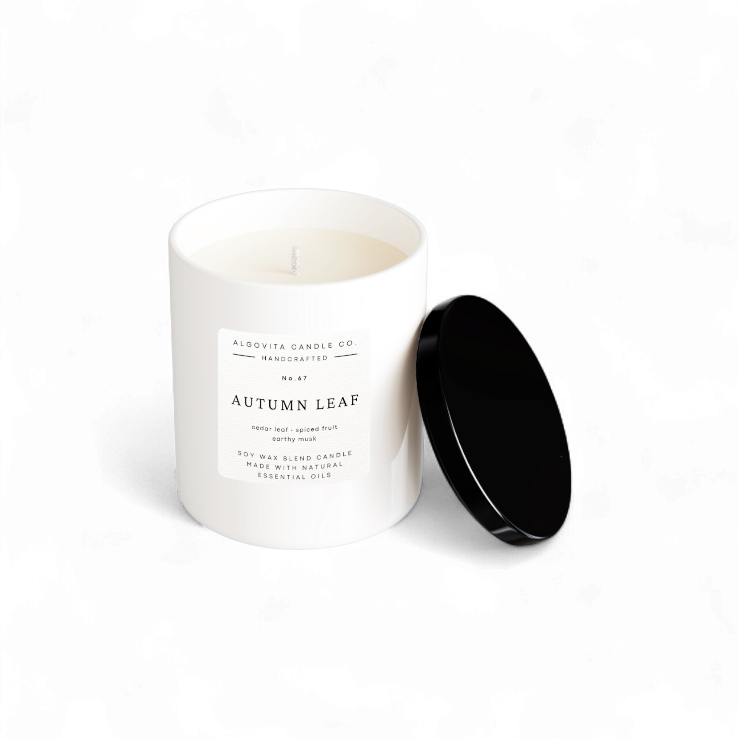 Autumn Leaf Scented Candle for Fall Scents, with Cedar Leaf, Spiced Fruit, and Earthy Musk
