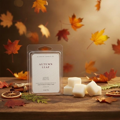 Autumn Leaf Scented Wax Melt for Fall Scents, with Cedar Leaf, Spiced Fruit, and Earthy Musk