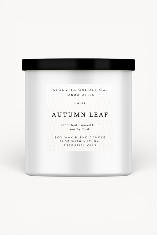 Autumn Leaf Scented Candle for Fall Scents, with Cedar Leaf, Spiced Fruit, and Earthy Musk