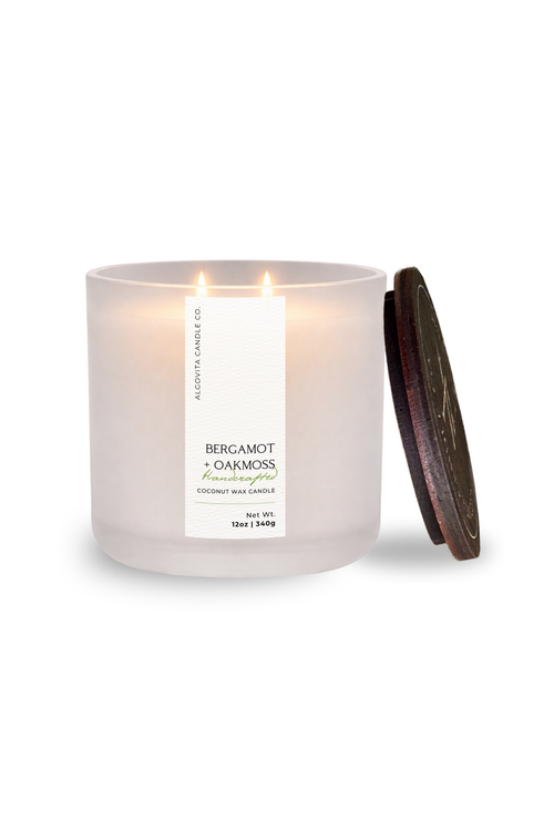 Bergamot + Oakmoss Coconut Wax Fragranced Candle