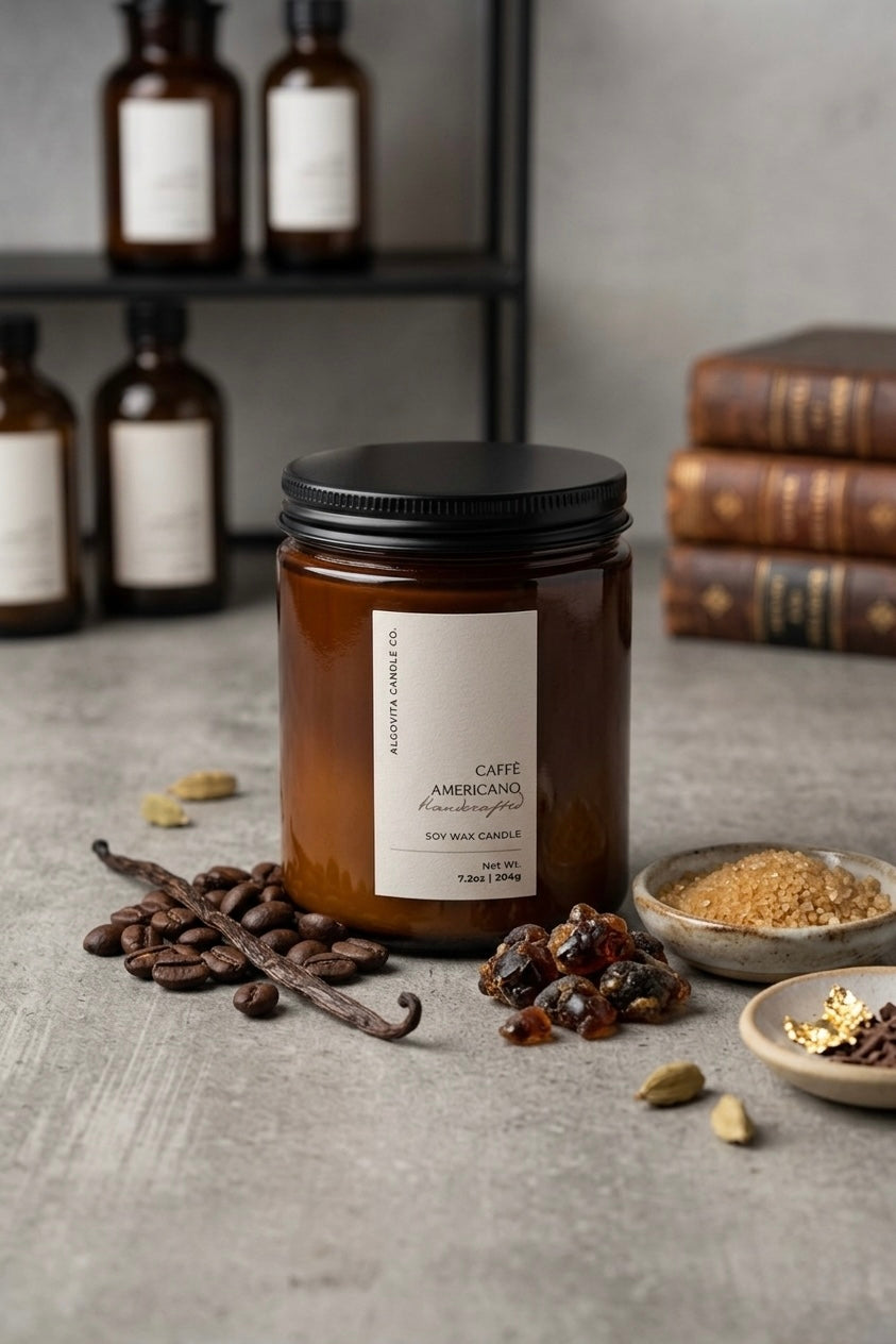 Algovita Caffè Americano Sow Wax Fragranced Candle