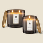 Luna Bianca Luxury Olive Wax Fragranced Candle with Fresh Linen, Black Chamomile and Soft Cotton