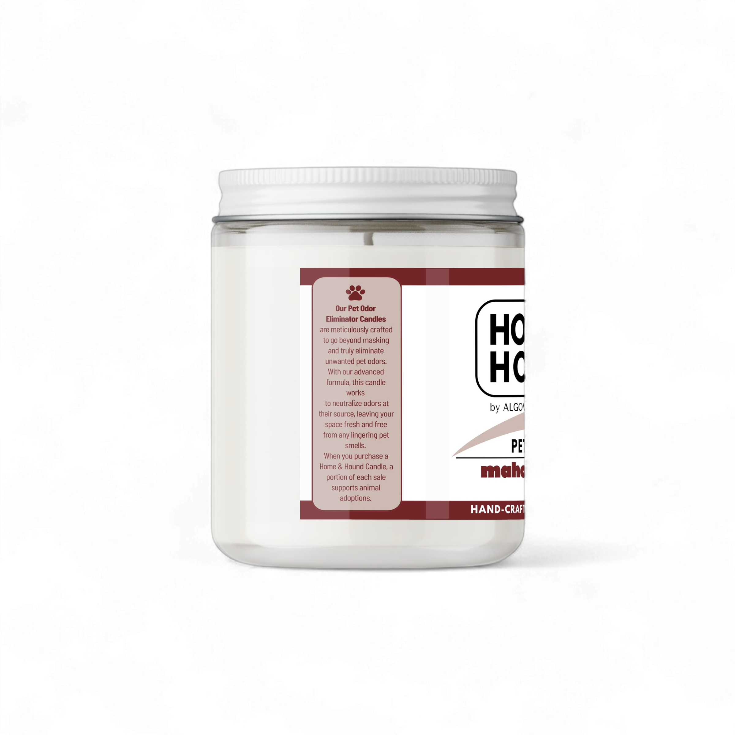 Home and Hound Mahogany Driftwood Pet Odor Eliminator Soy Wax Candle