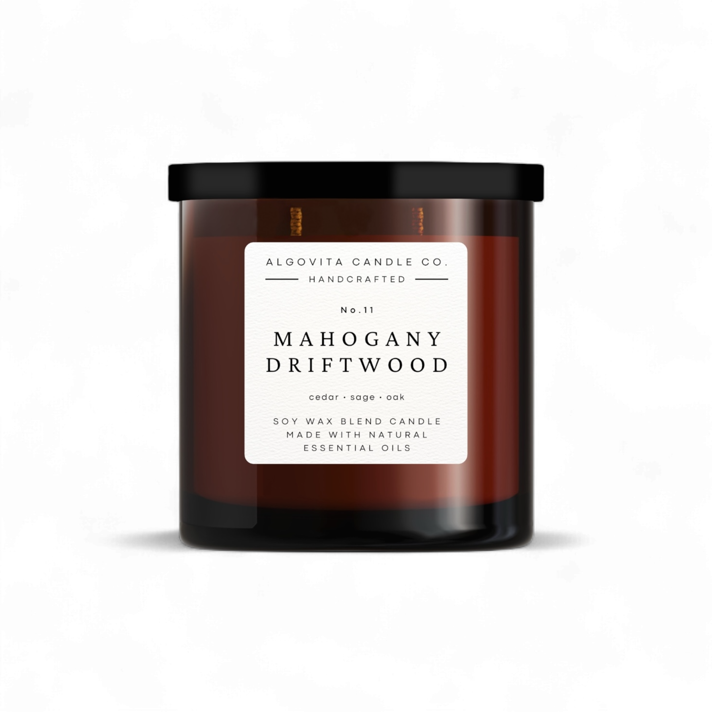 Mahogany Driftwood Soy Wax Scented Candle