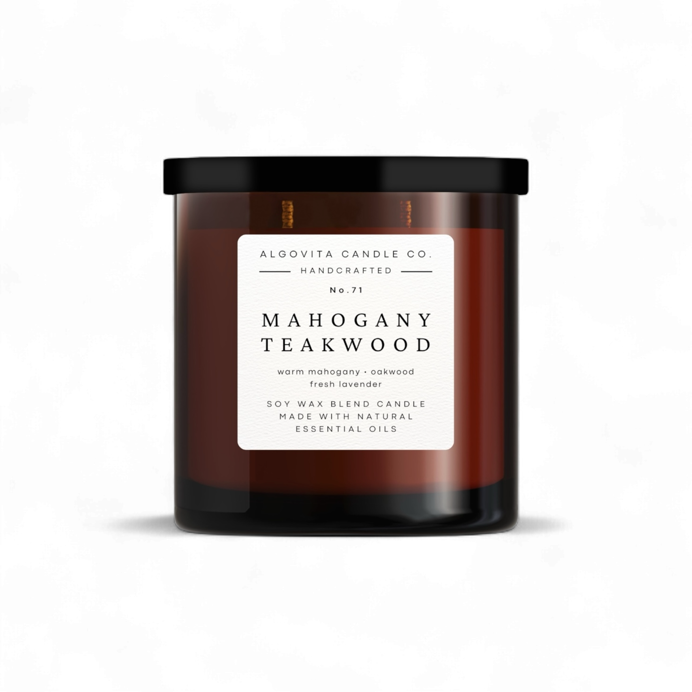 Mahogany Teakwood, Scented Candle with Warm Mahogany, Oakwood, and Fresh Lavender