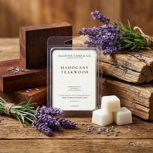 Mahogany Teakwood, Scented Wax Melt with Warm Mahogany, Oakwood, and Fresh Lavender