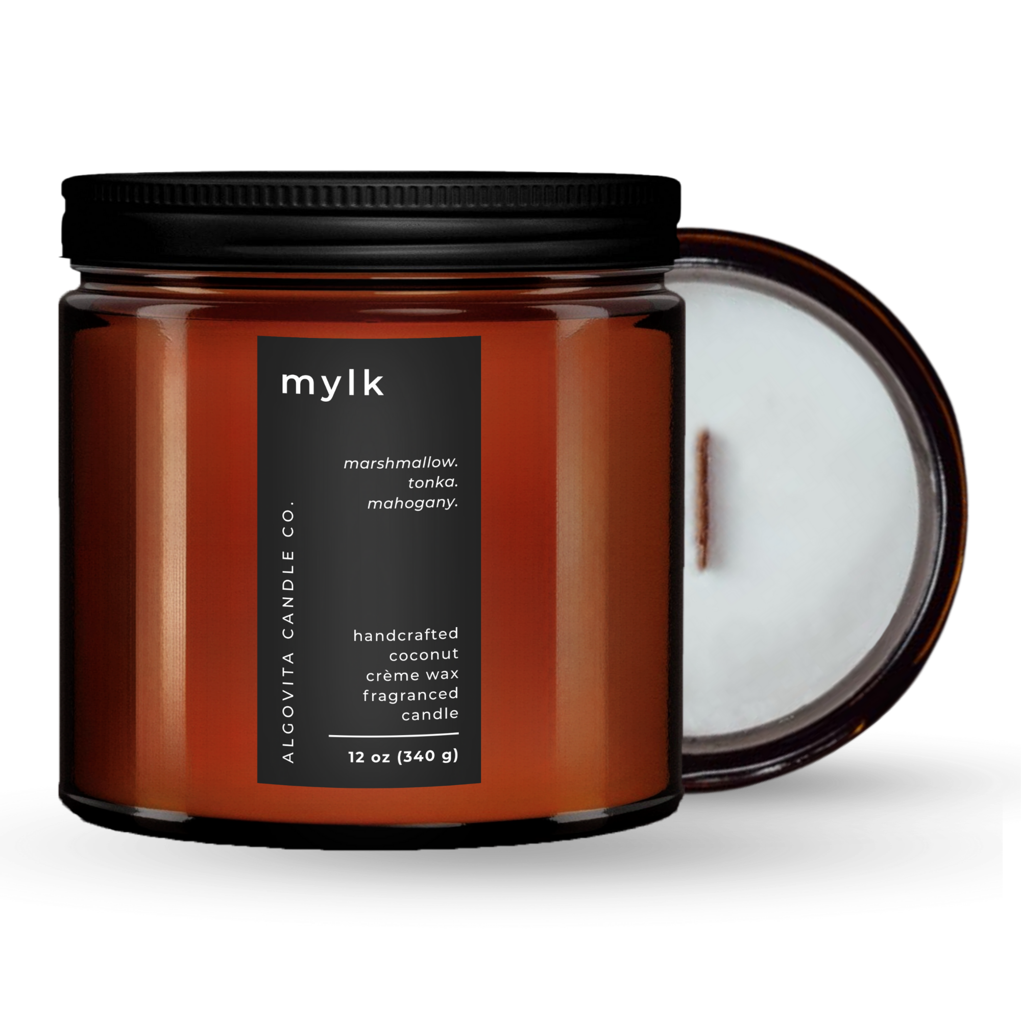 Mylk Scented Coconut Crème Wax Wood Wick Candle