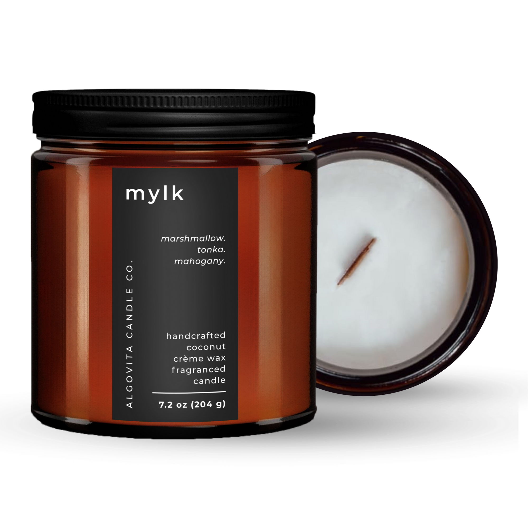 Mylk Scented Coconut Crème Wax Wood Wick Candle