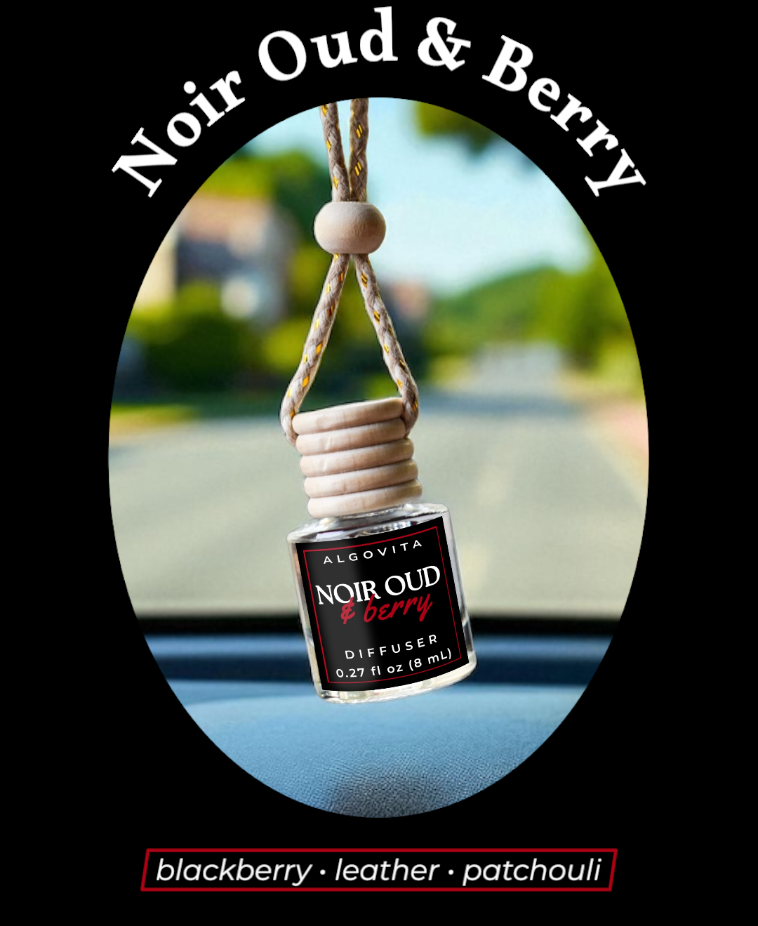 Noir Oud and Berry Car Air Freshener Diffuser