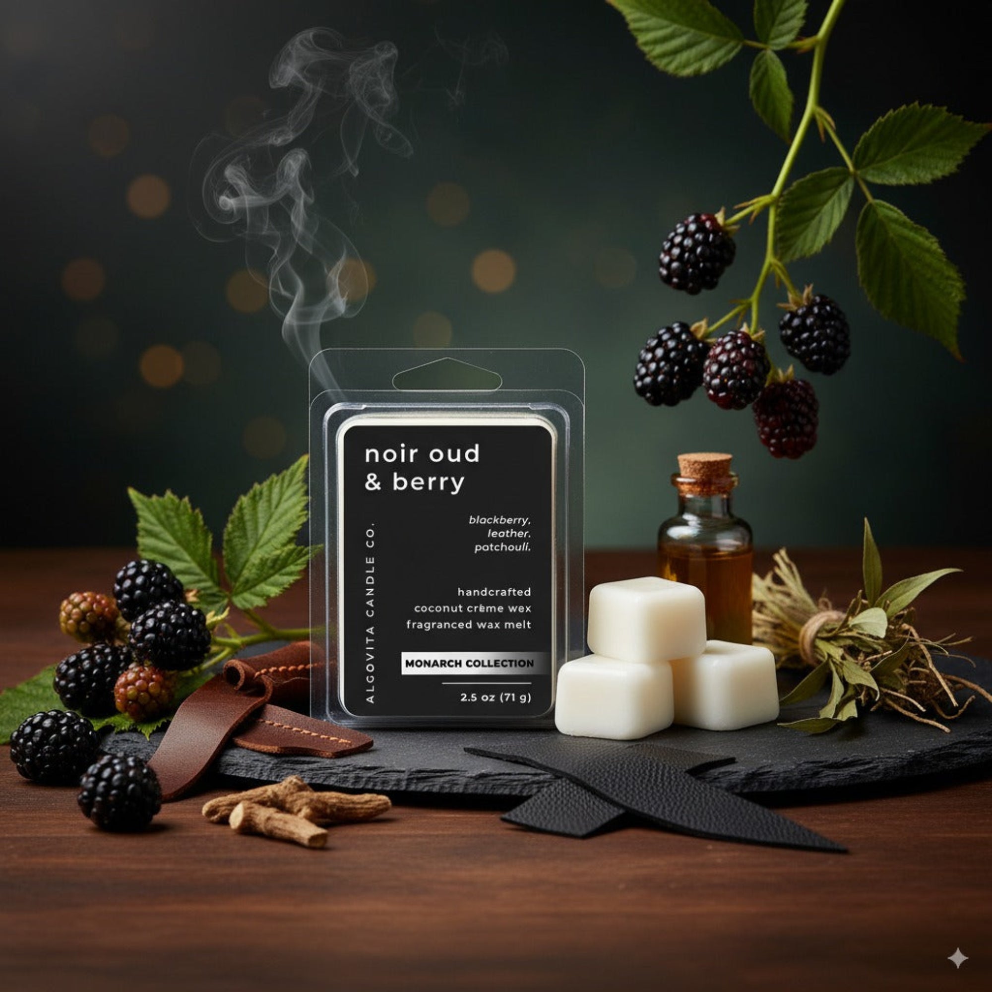 Coconut Crème Wax Noir Oud and Berry Wax Melt
