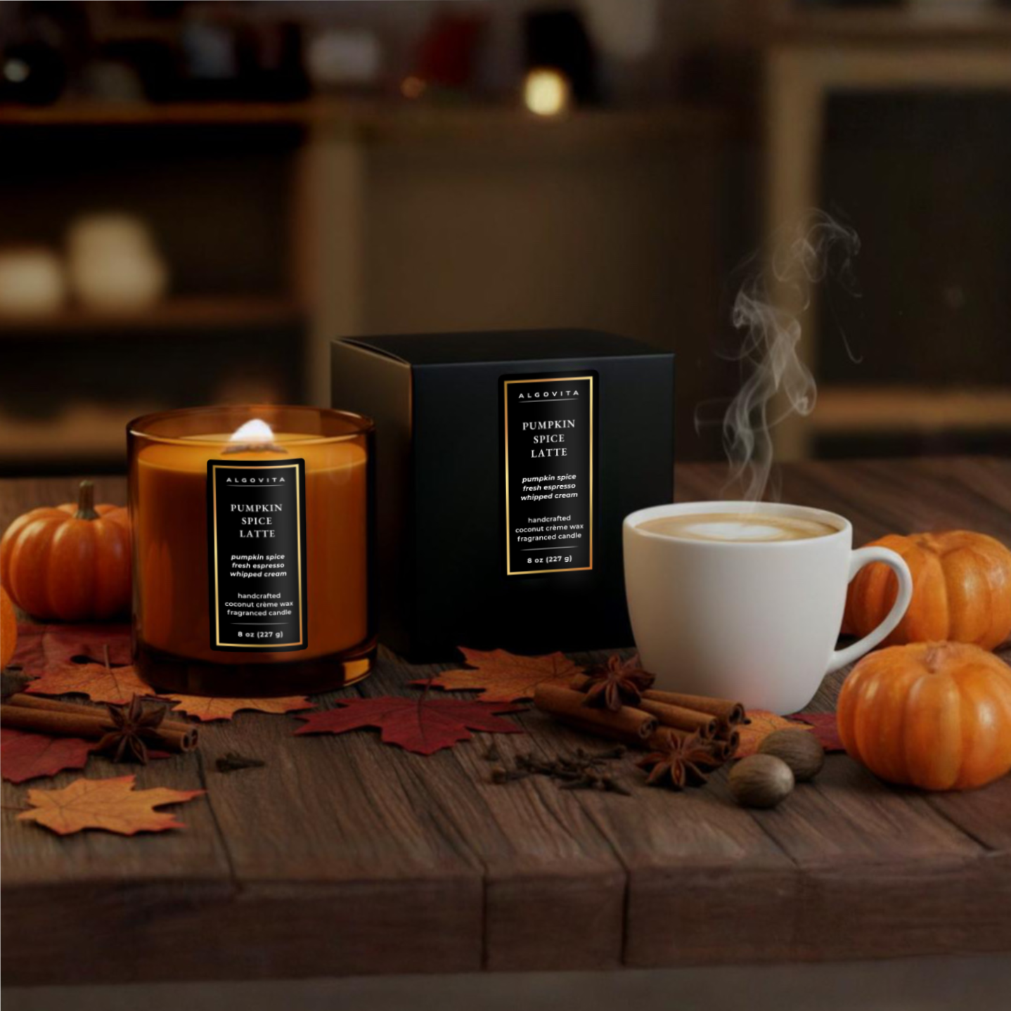 Pumpkin Spice Latte Coconut Crème Wax Scented Candle
