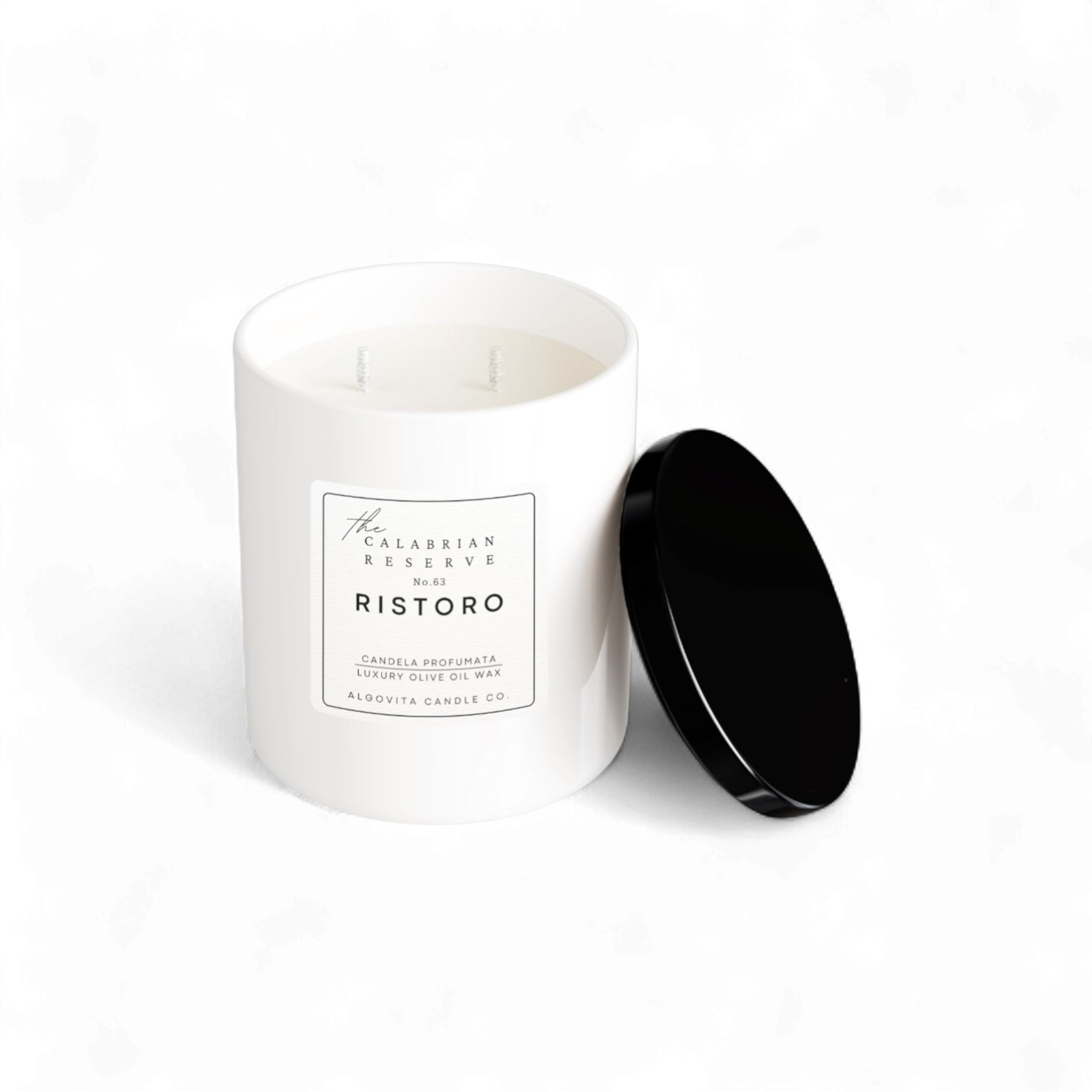 Ristoro Luxury Scented Candle with Citrus, Sage, and Eucalyptus
