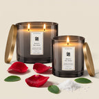 Rosato Del Mare Luxury Olive Wax Fragranced Candle with Bohemian Rose, Patchouli and Sea Salt
