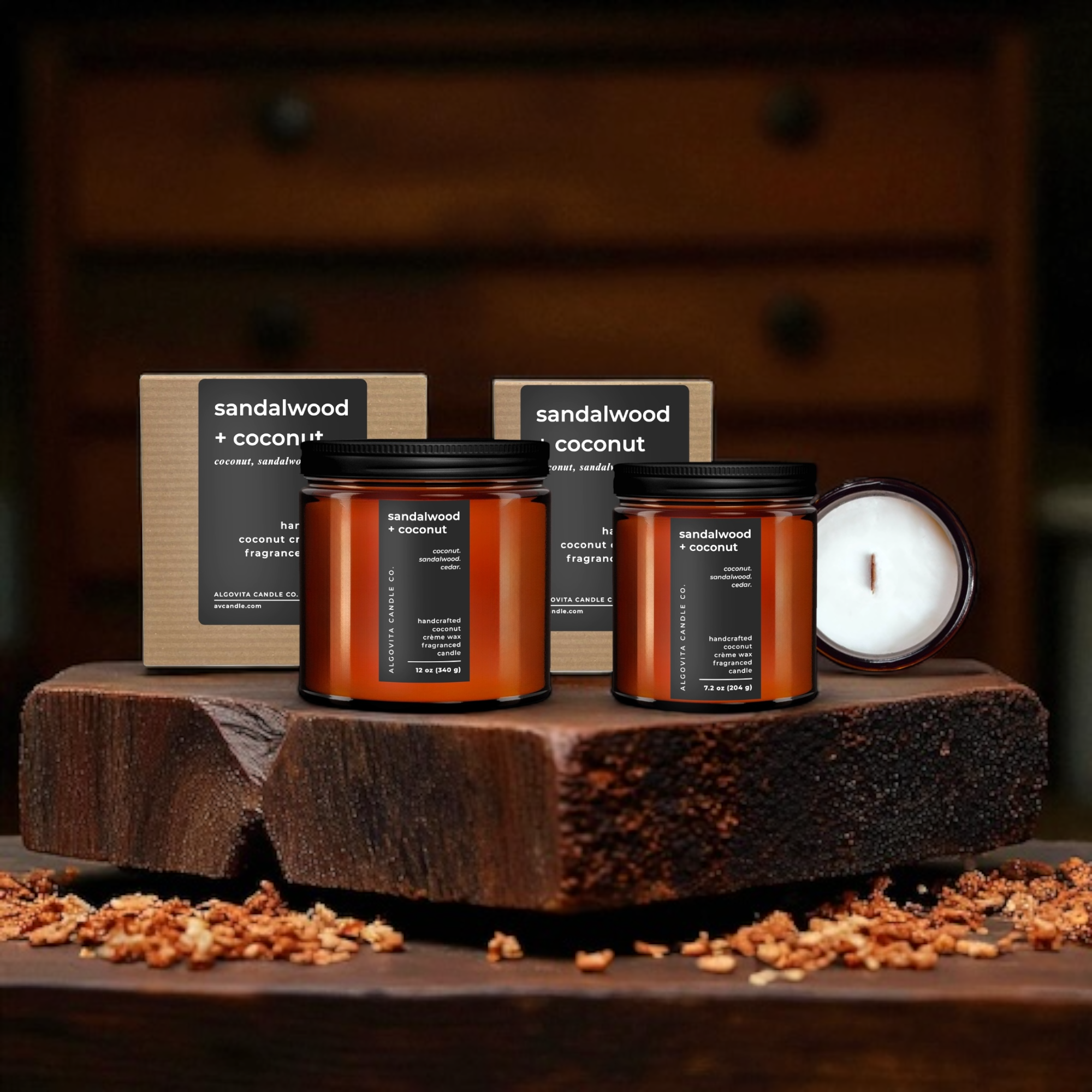 Sandalwood and Coconut Coconut Crème Wax Scented Candle