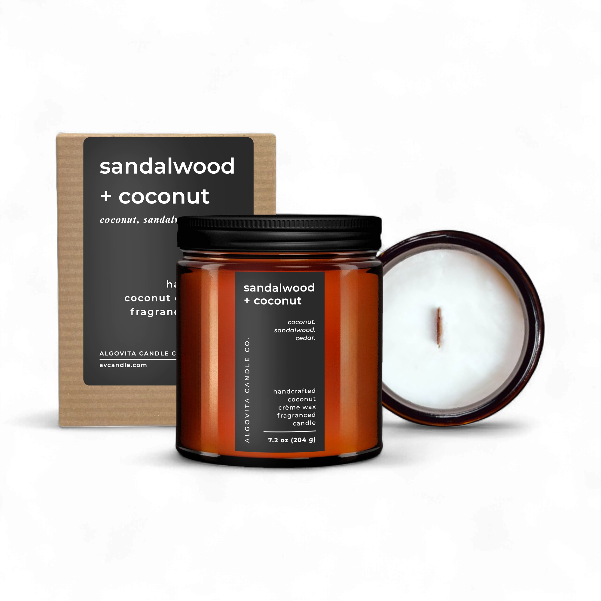 Sandalwood and Coconut Coconut Crème Wax Scented Candle