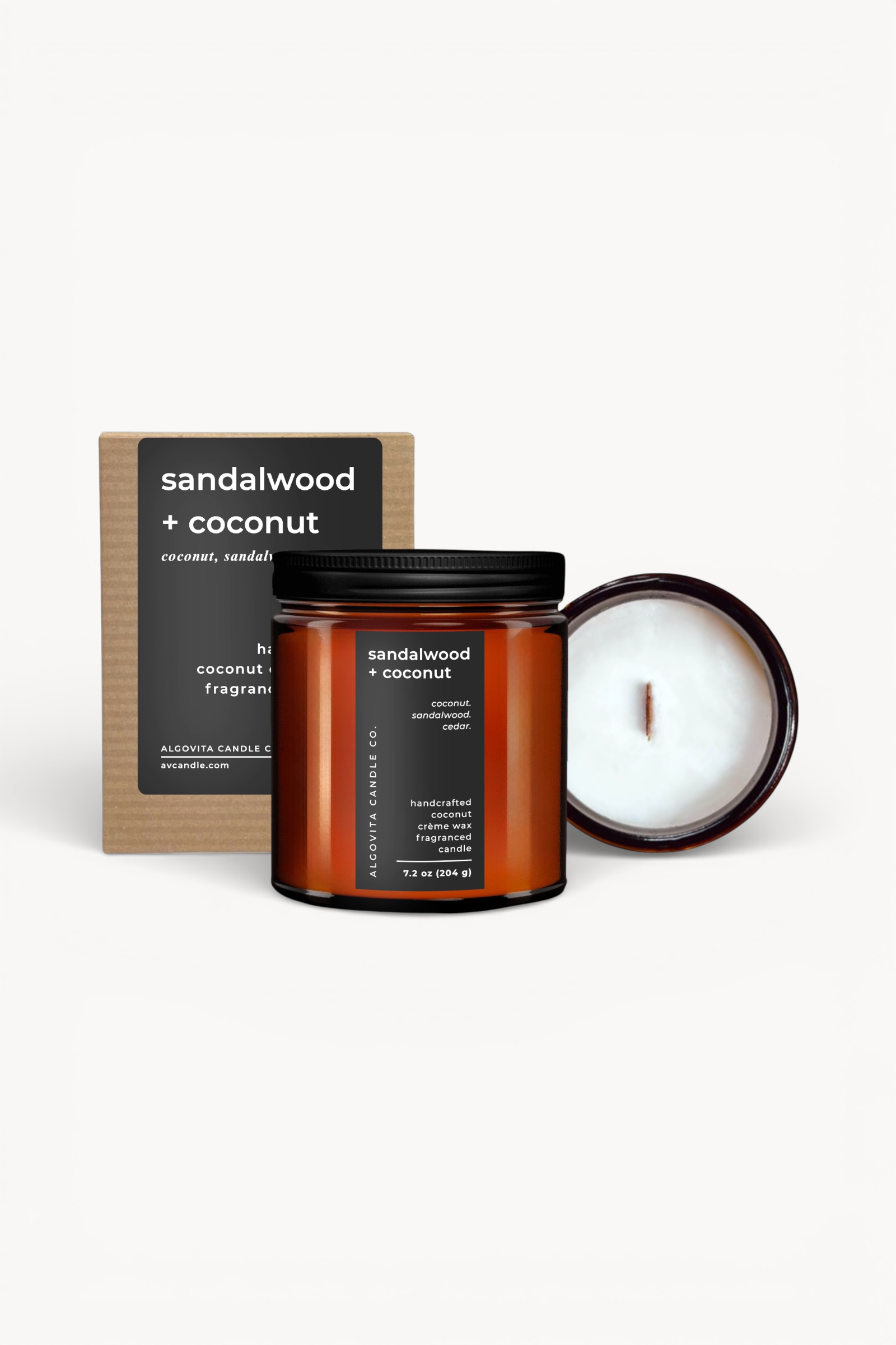 Sandalwood and Coconut Coconut Crème Wax Scented Candle