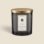 Stimato Luxury Olive Wax Fragranced Candle with Palo Santo, Saffron, Cedarwood and Sandalwood