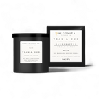 Teak and Oud Soy Wax Scented Candle