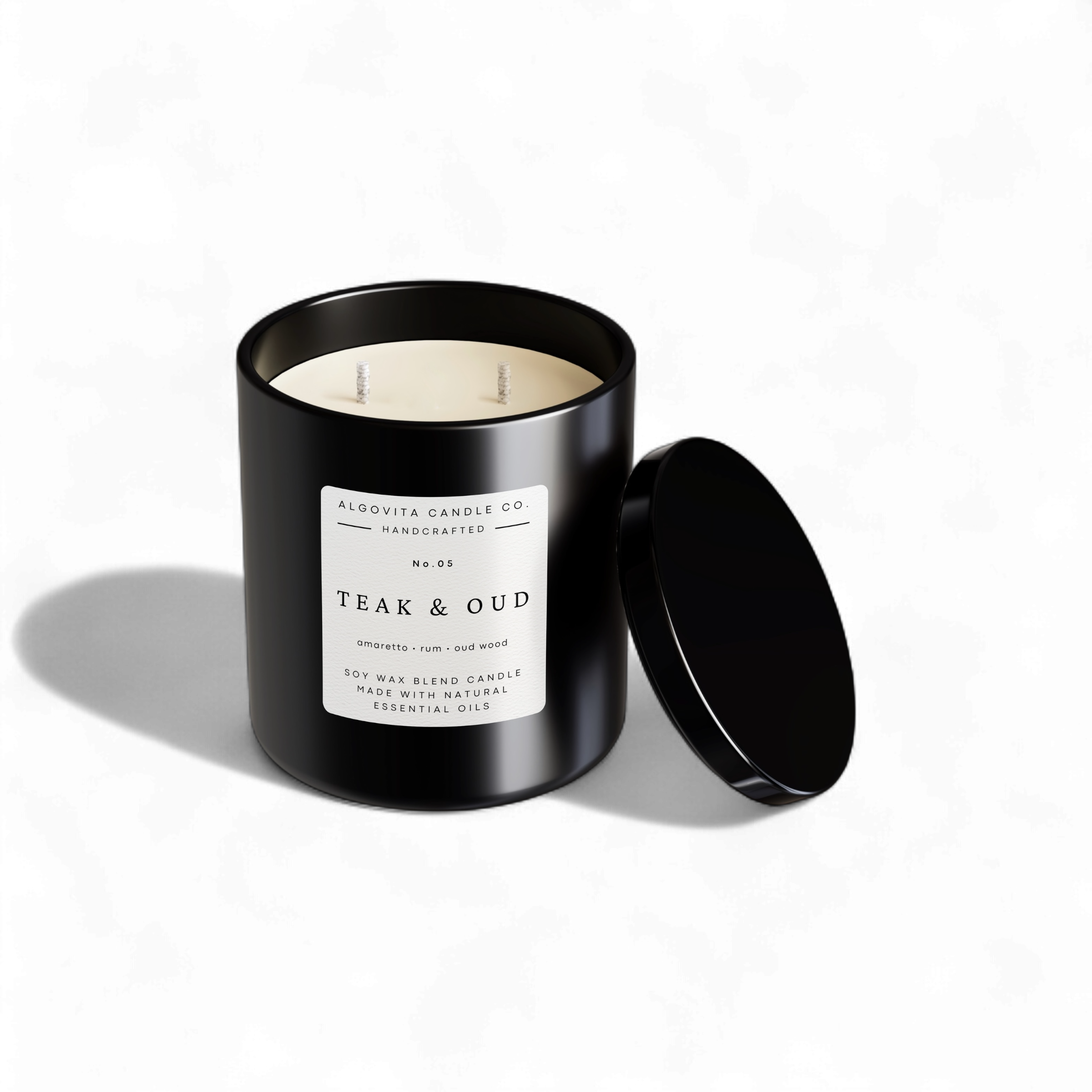 Teak and Oud Wood Soy Wax Scented Candle