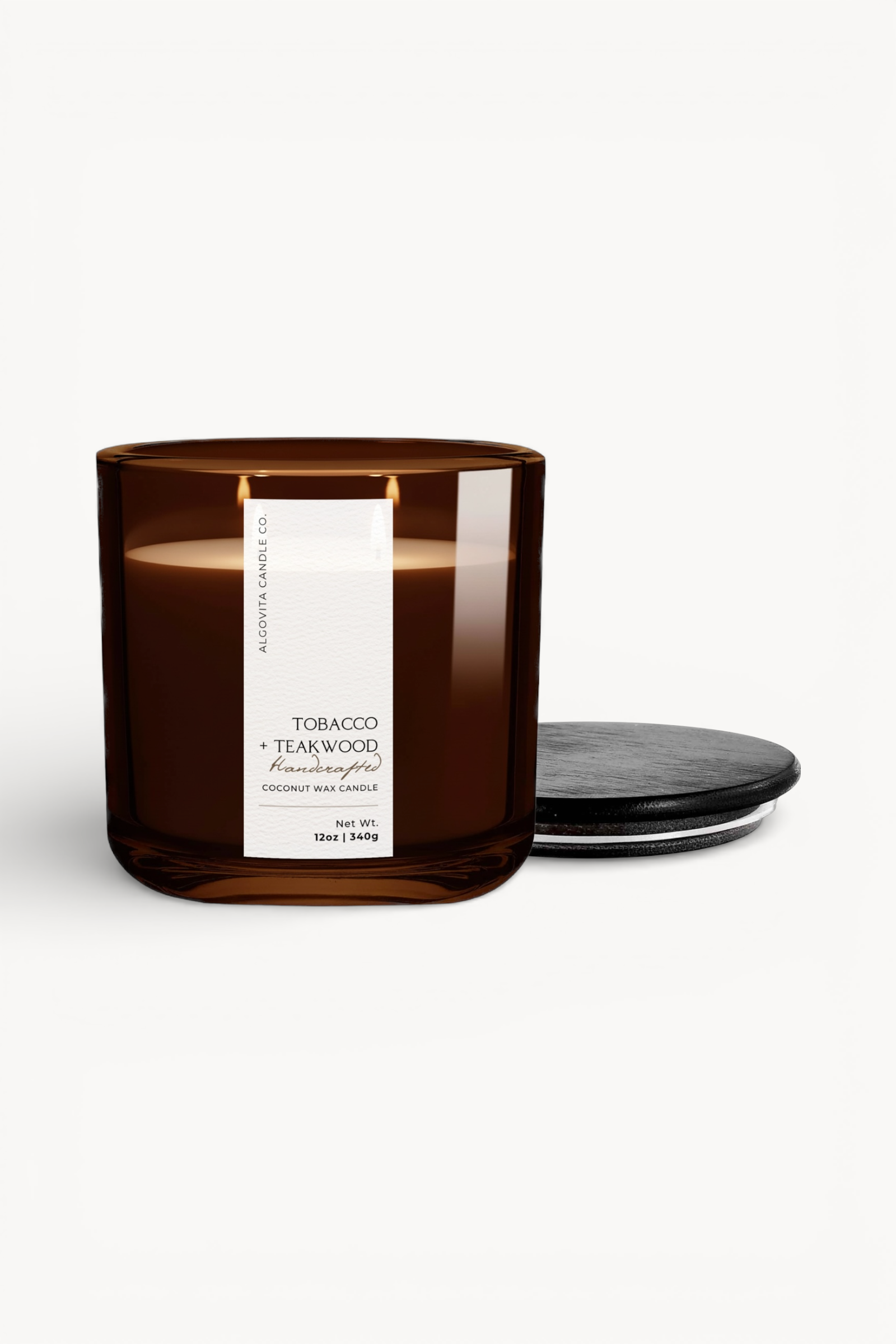 Tobacco + Teakwood Coconut Wax Fragranced Candle