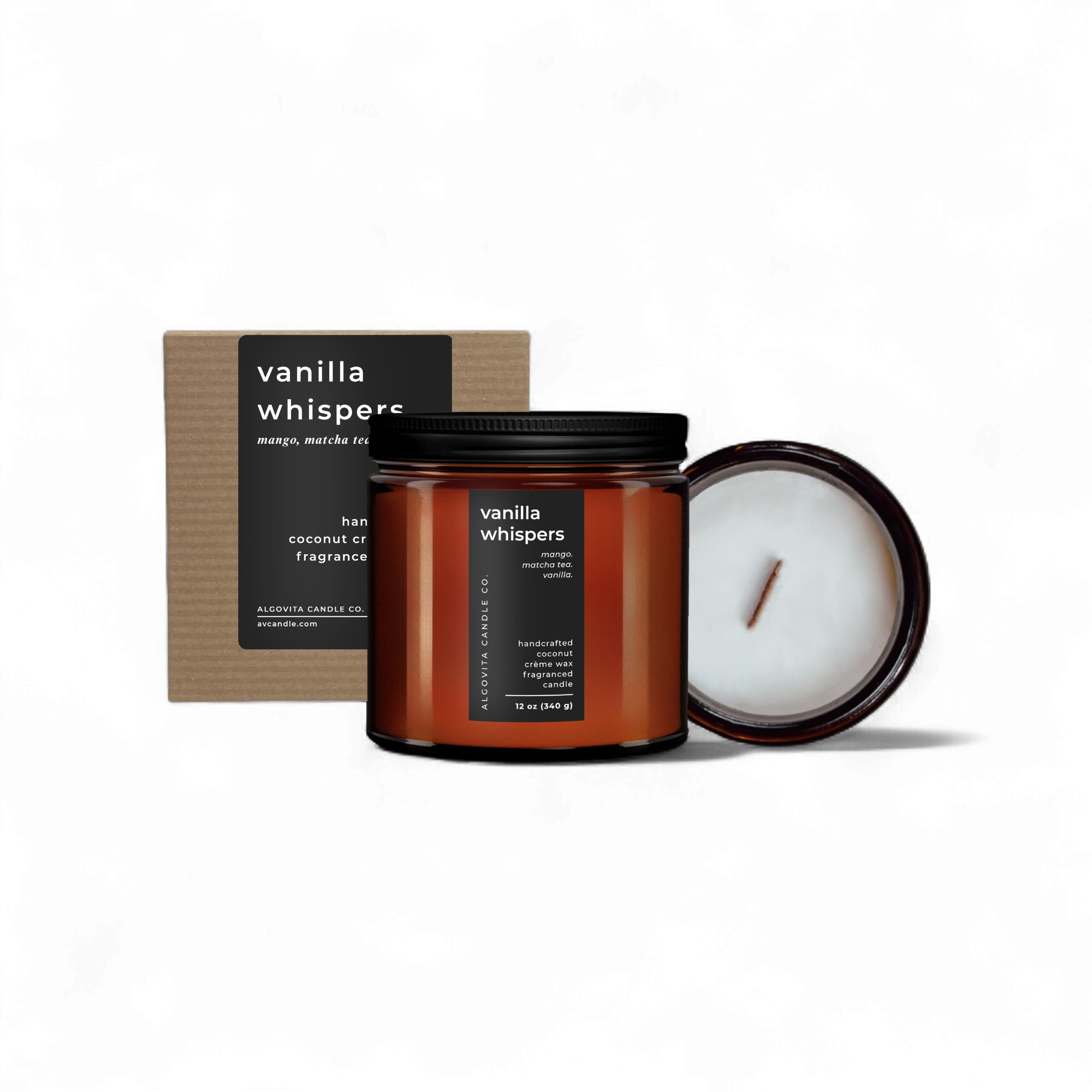 Vanilla Whispers Coconut Crème Wax Scented Candle