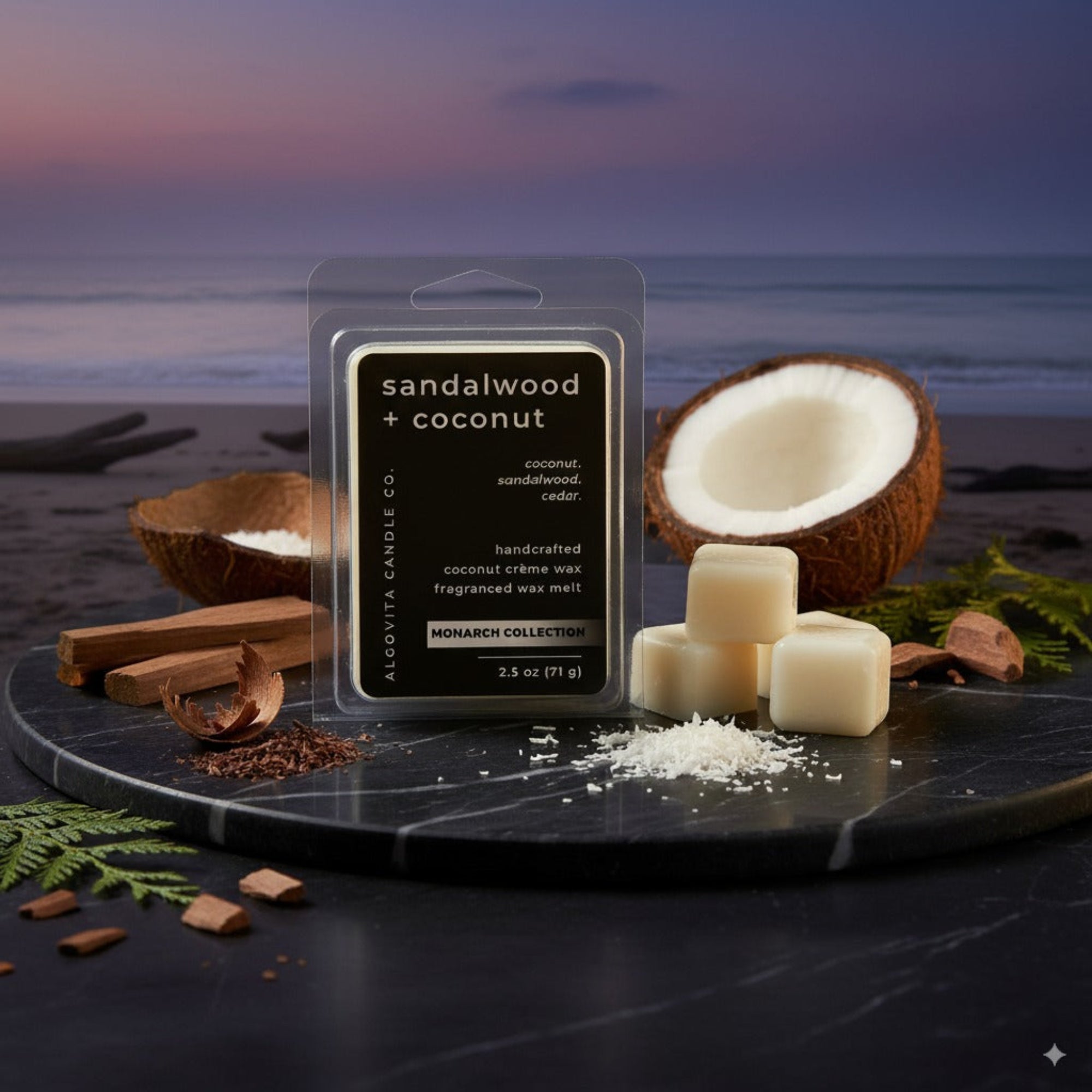 Coconut Crème Wax Sandalwood and Coconut Wax Melt